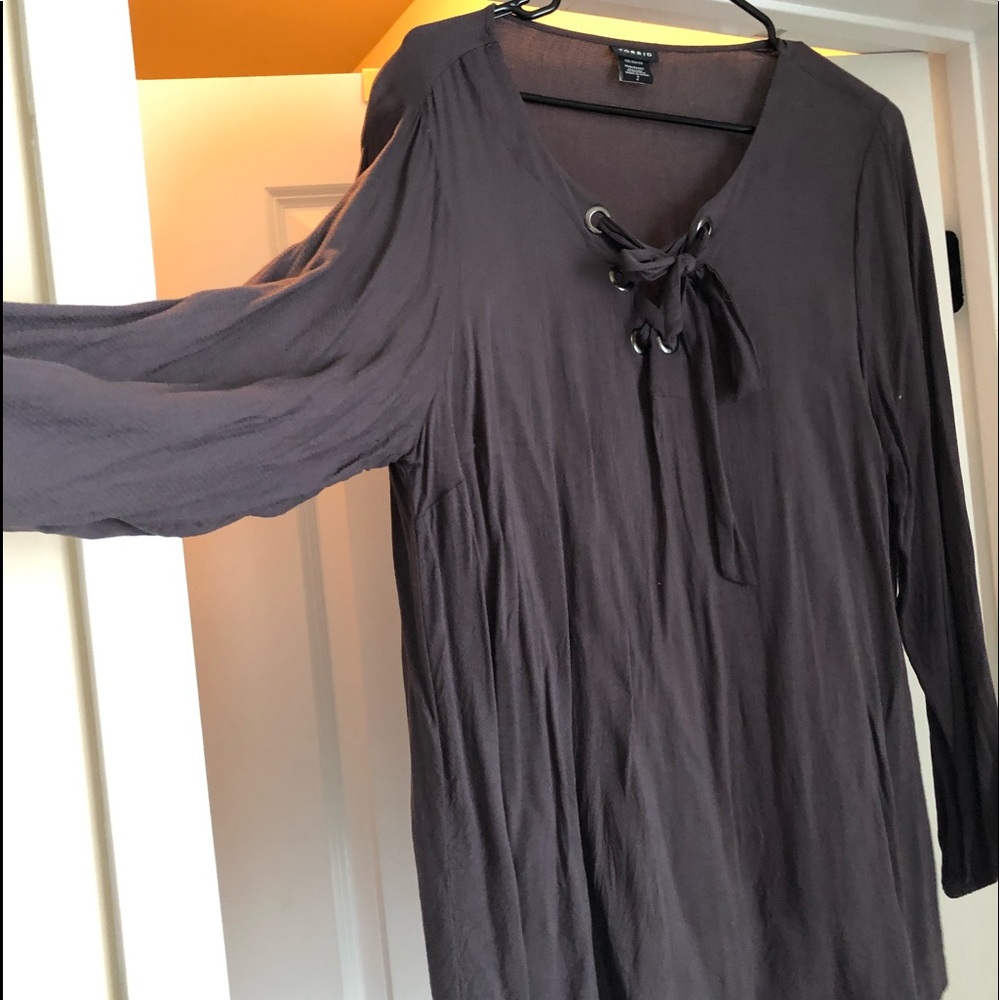 Blouse with bell sleeves